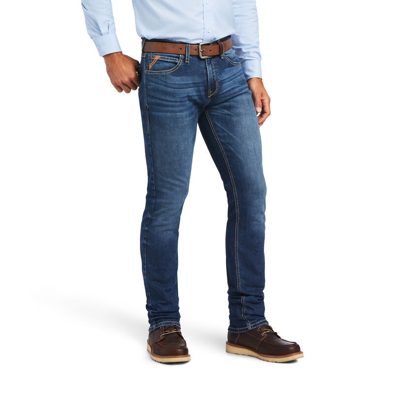 Ariat M8 Modern Tekstretch Bodine Slim Leg - Miesten TummanSininen Farkut ( EKYLPO-436 )